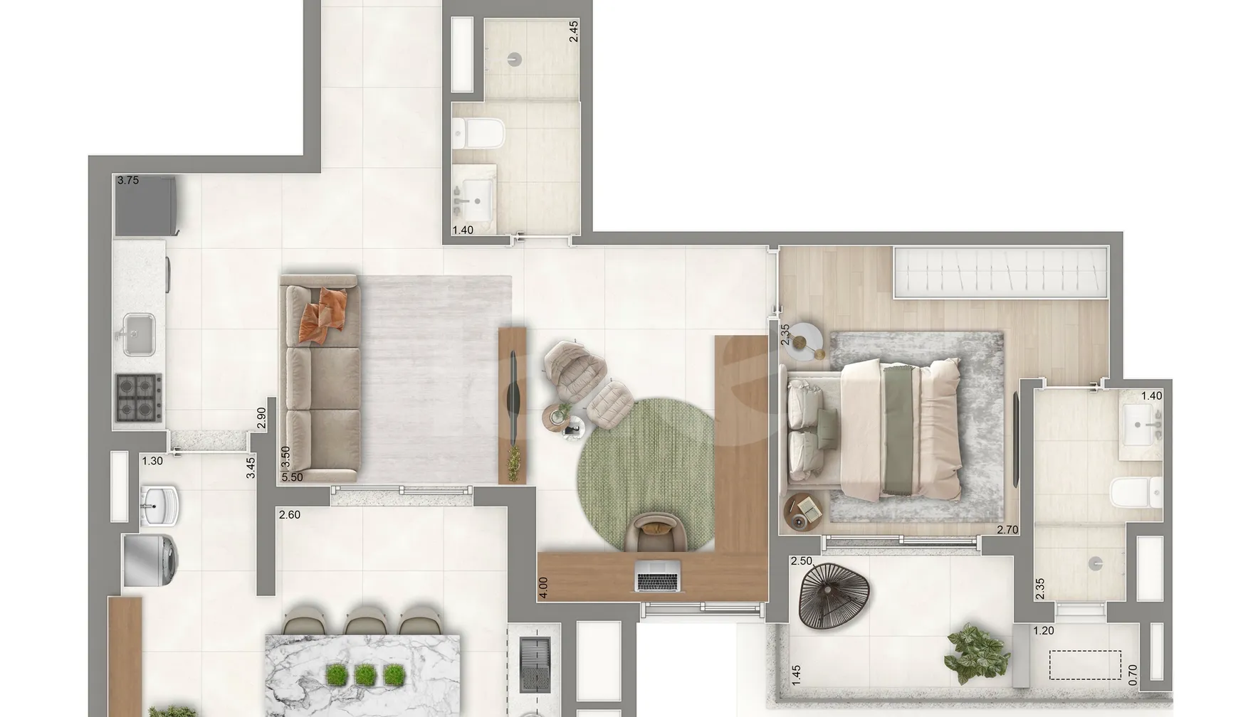Planta — Garden 82,5 m²