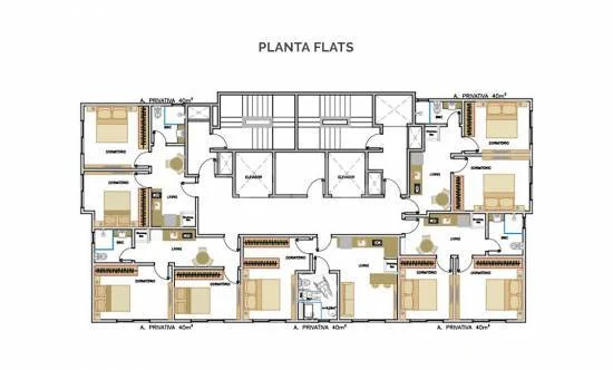 Planta — Apartamento 40 m²