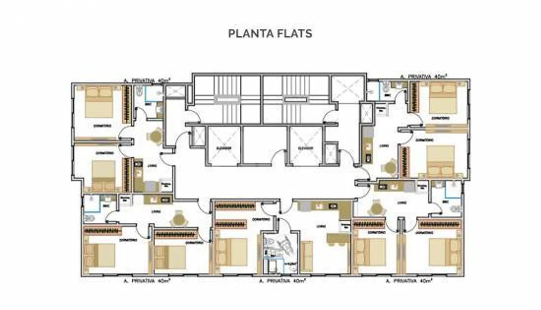 Planta — Apartamento 40 m²