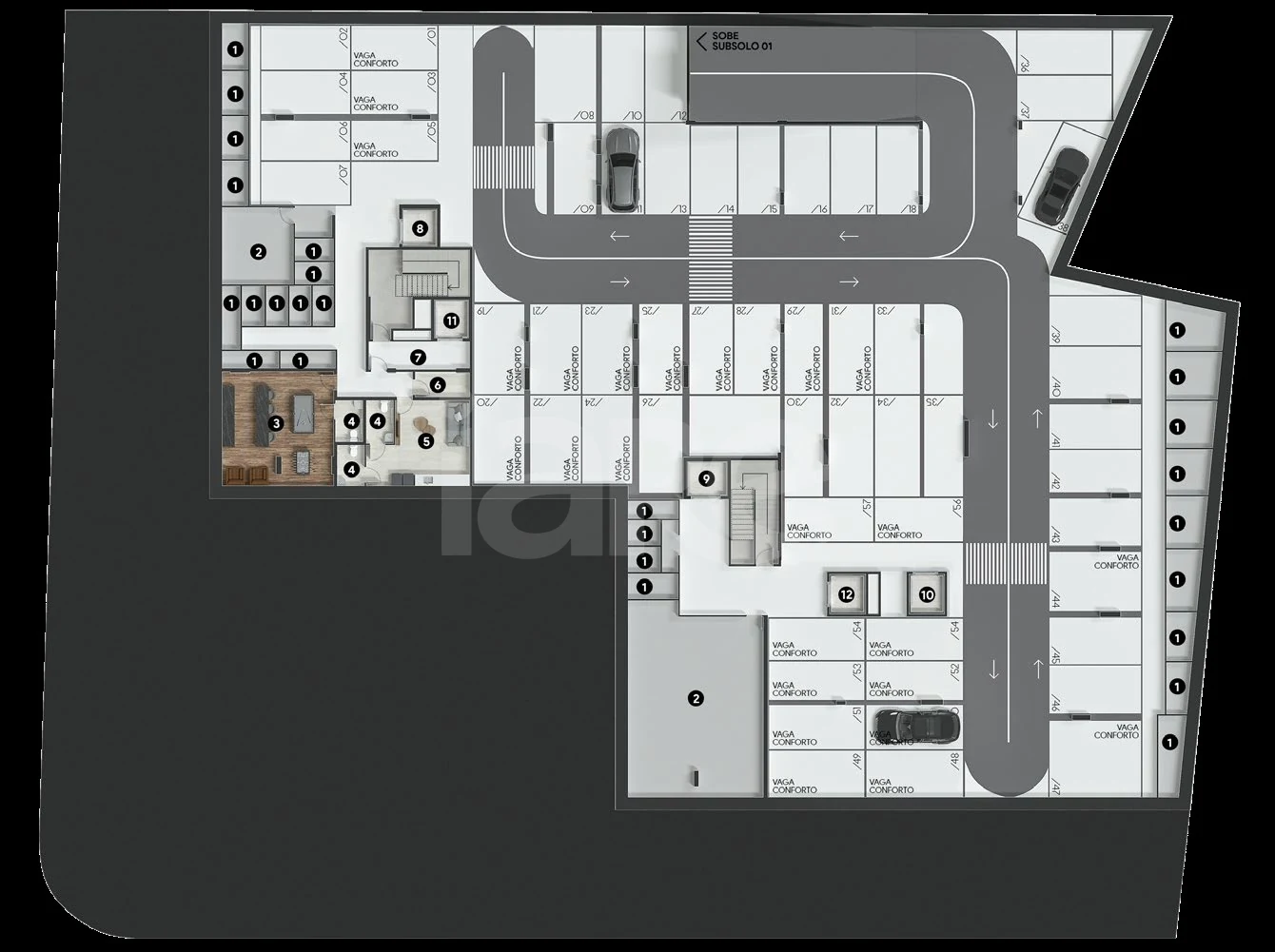 Planta — Pavimento subsolo 2