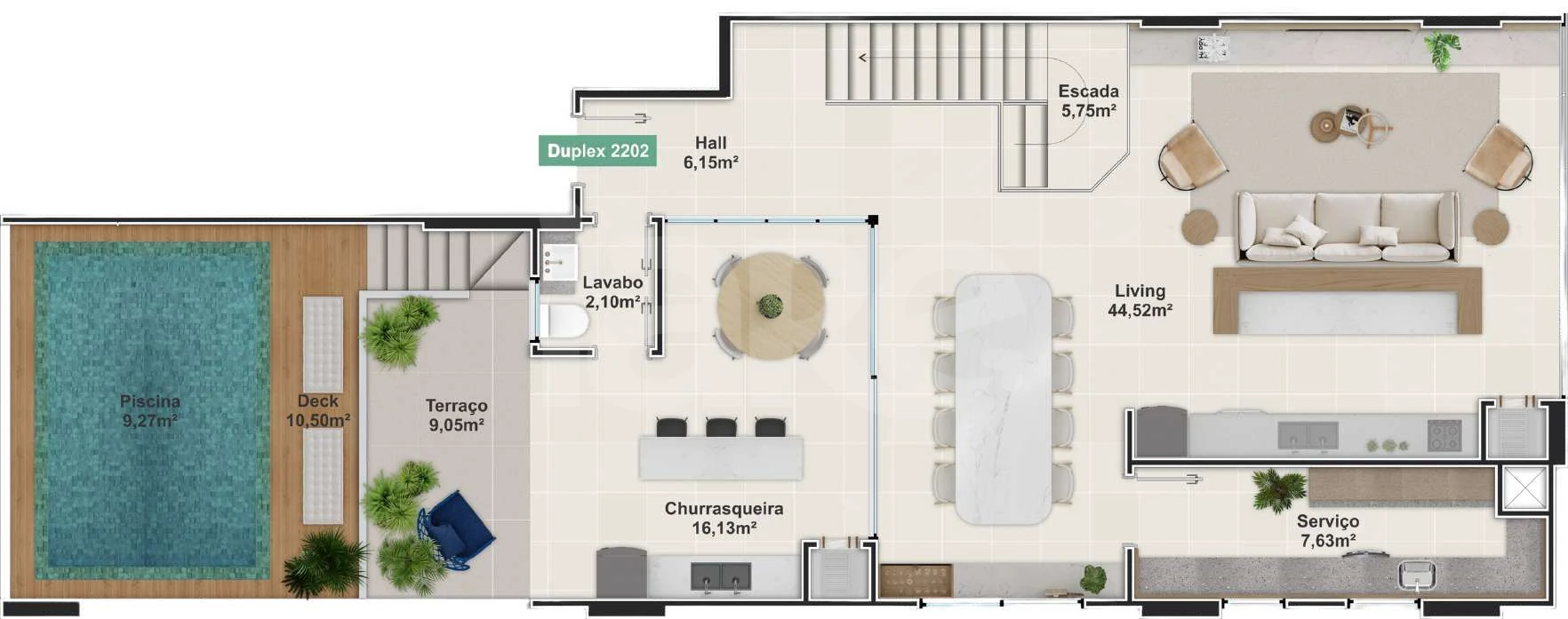 Planta — Cobertura Duplex 235,79 m²