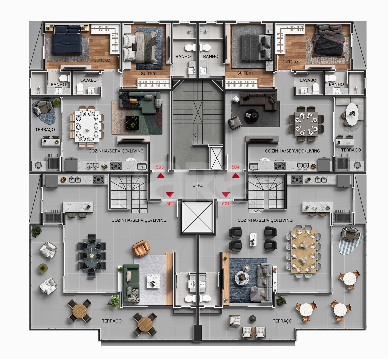 Planta — Pavimento 5