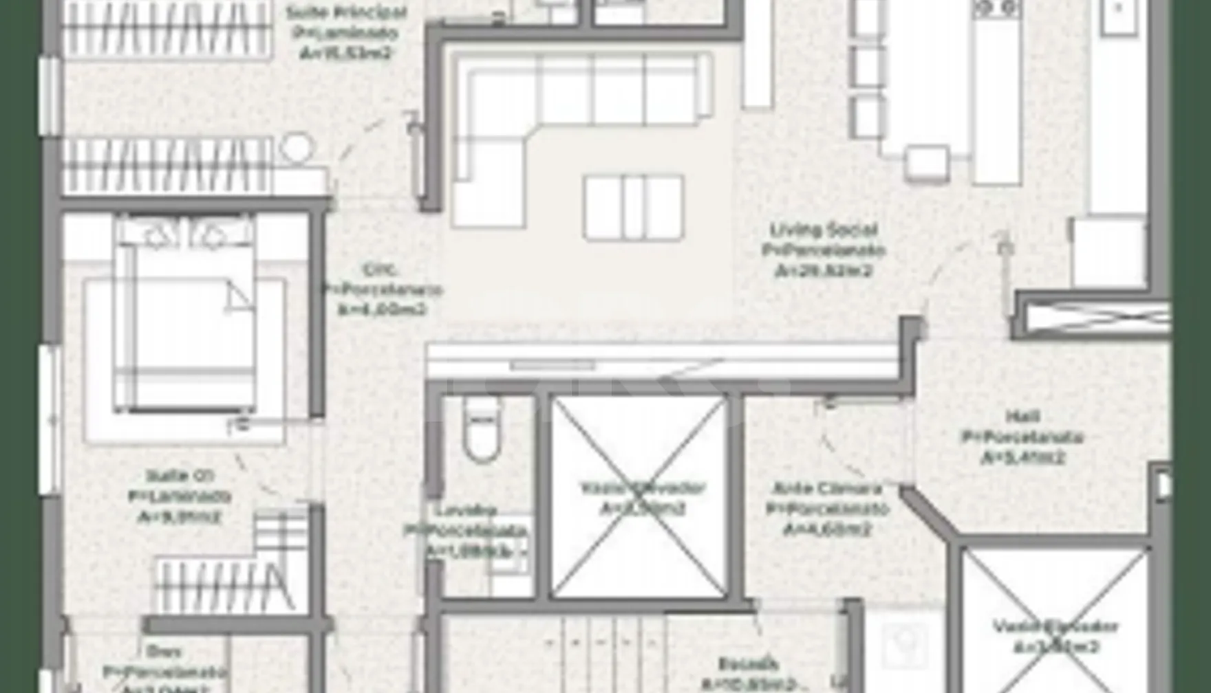 Planta — Apartamento 124,39 m²