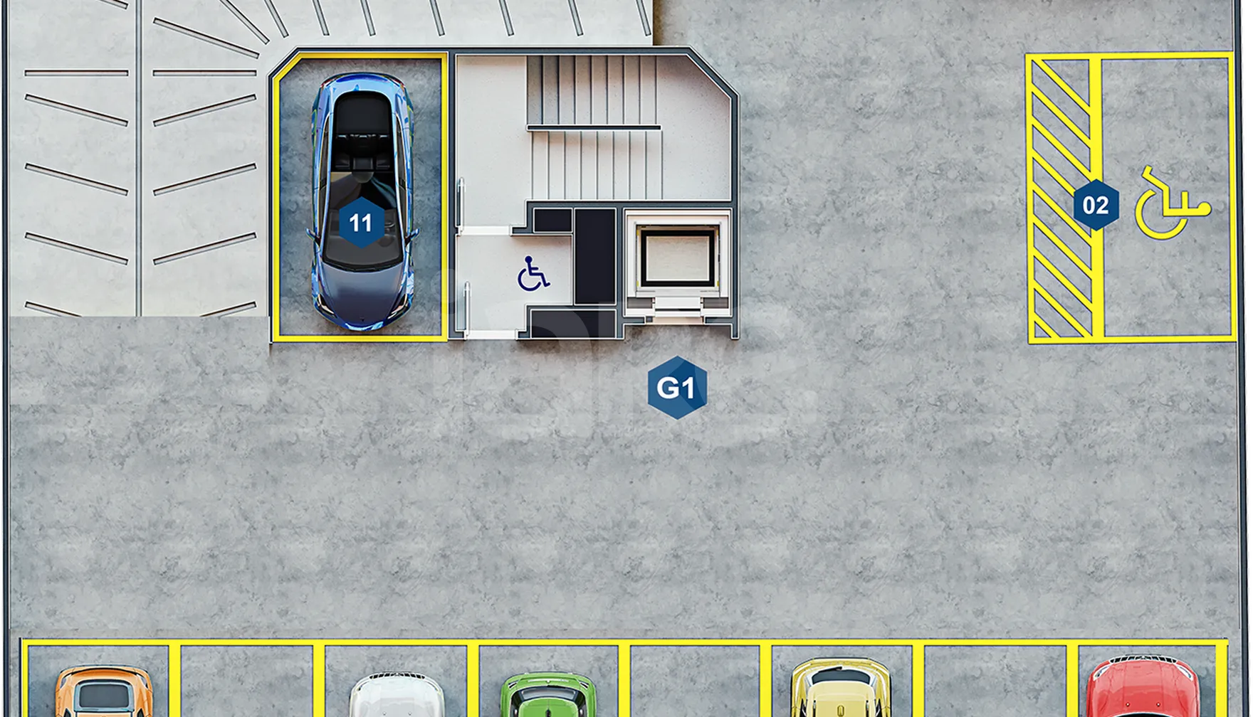 Planta — Pavimento garagem 01