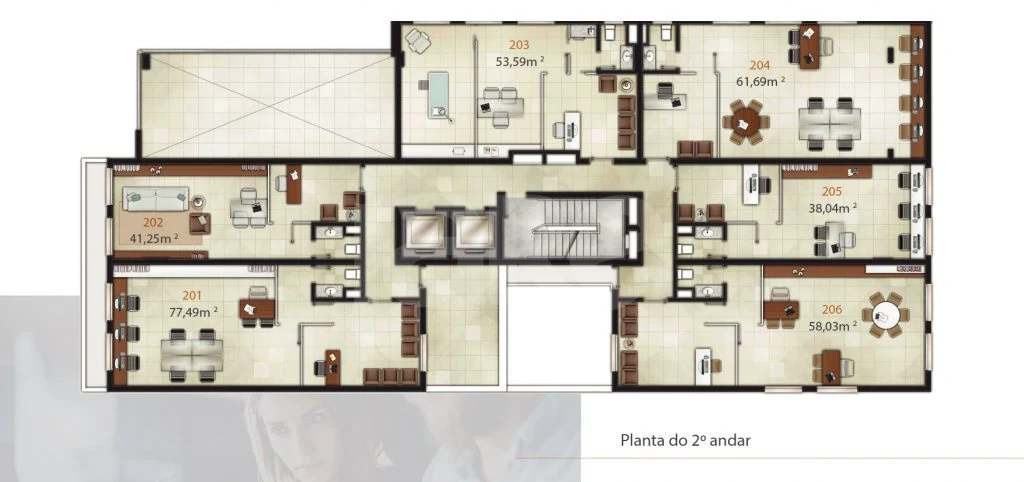Planta — Implantação segundo pavimento