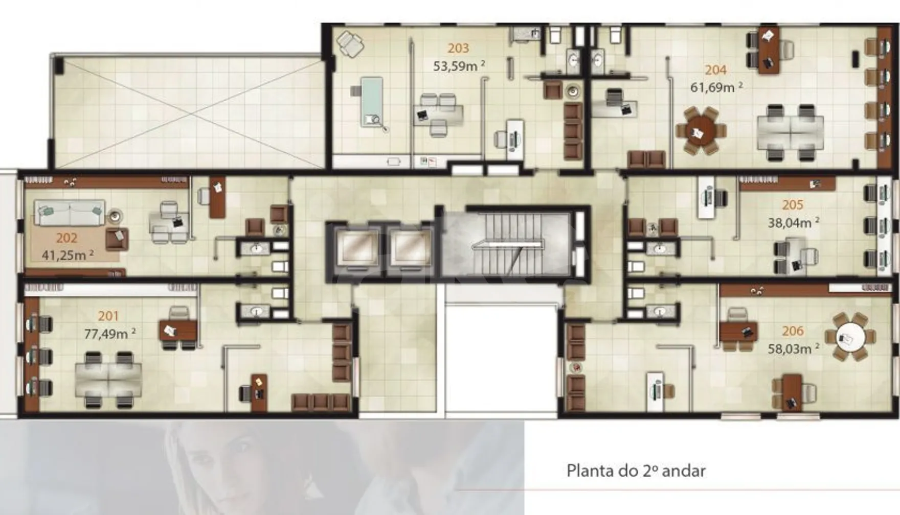 Planta — Implantação segundo pavimento