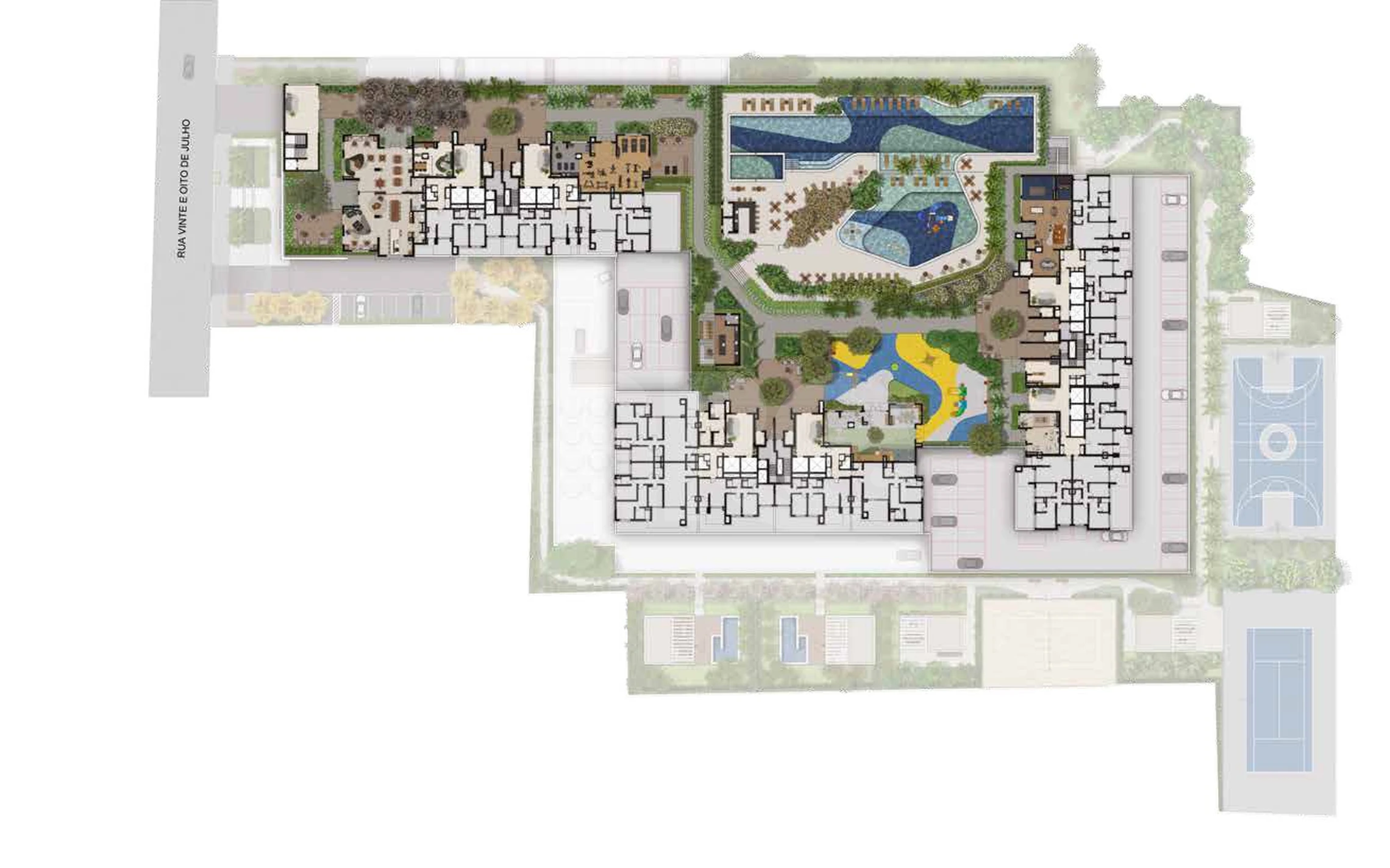 Planta — Pavimento lazer