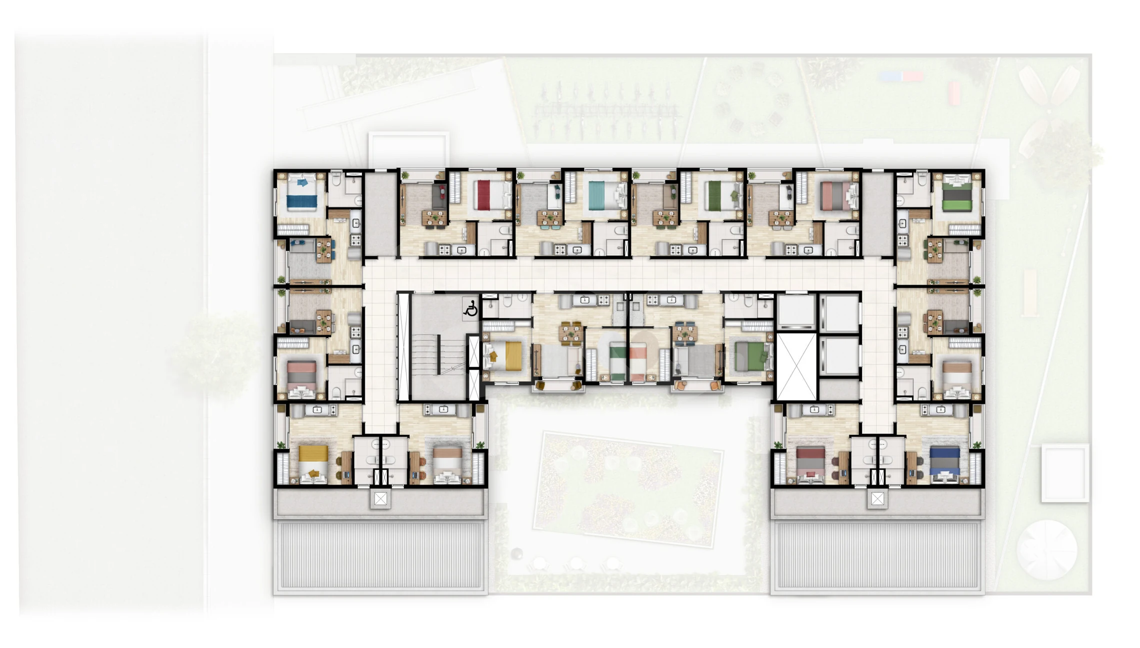 Planta — Pavimento 16 ao 19