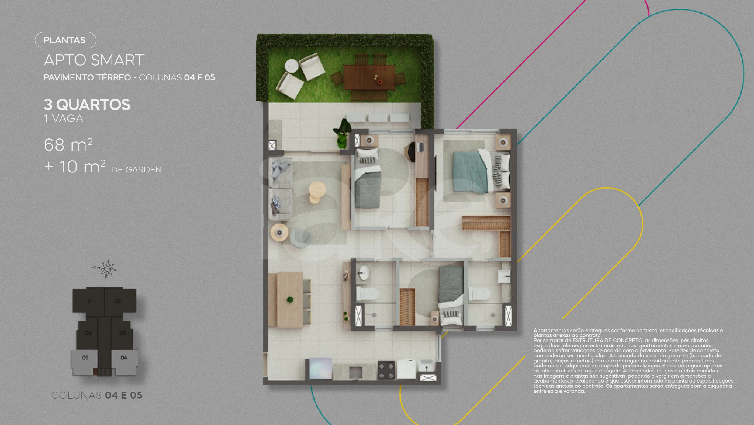 Planta — Apto Smart + Garden