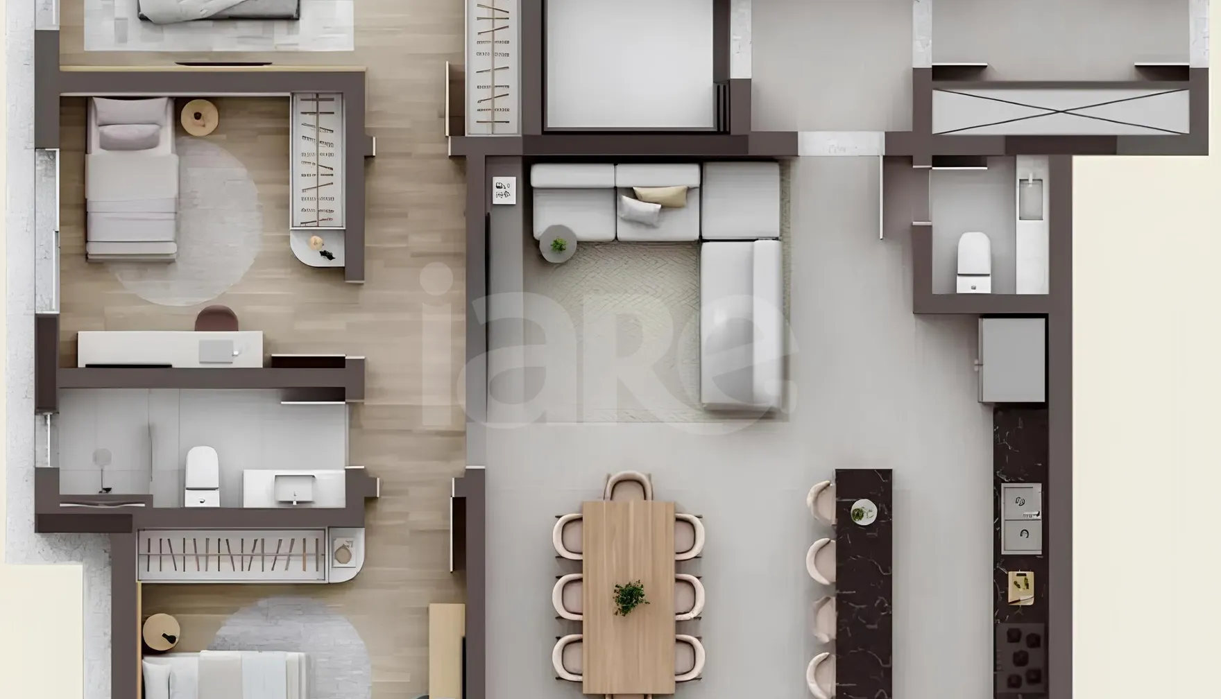 Planta — Apartamento 124,64 m²
