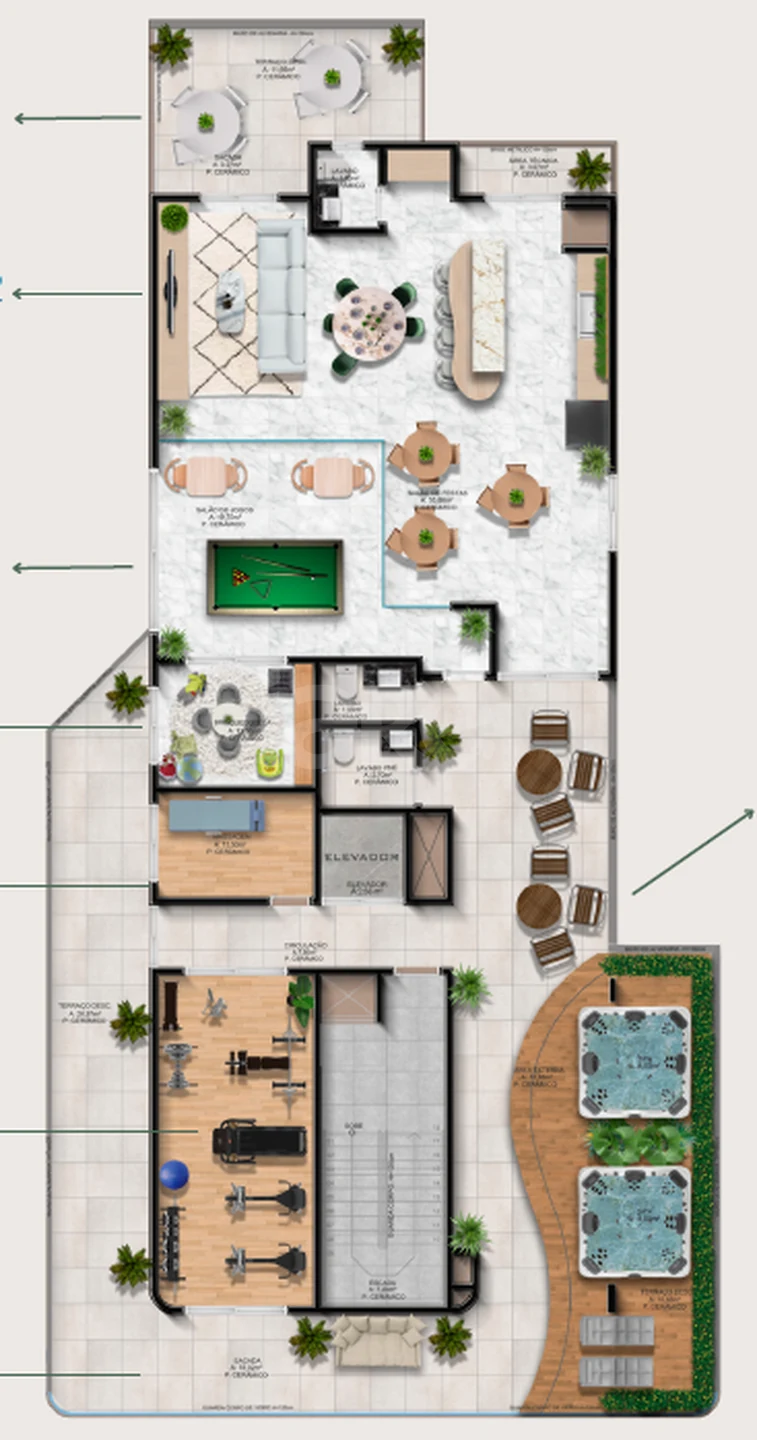 Planta — Pavimento lazer