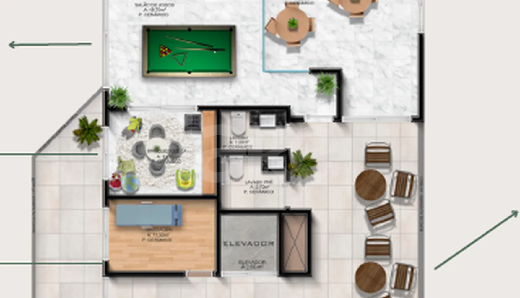 Planta — Pavimento lazer