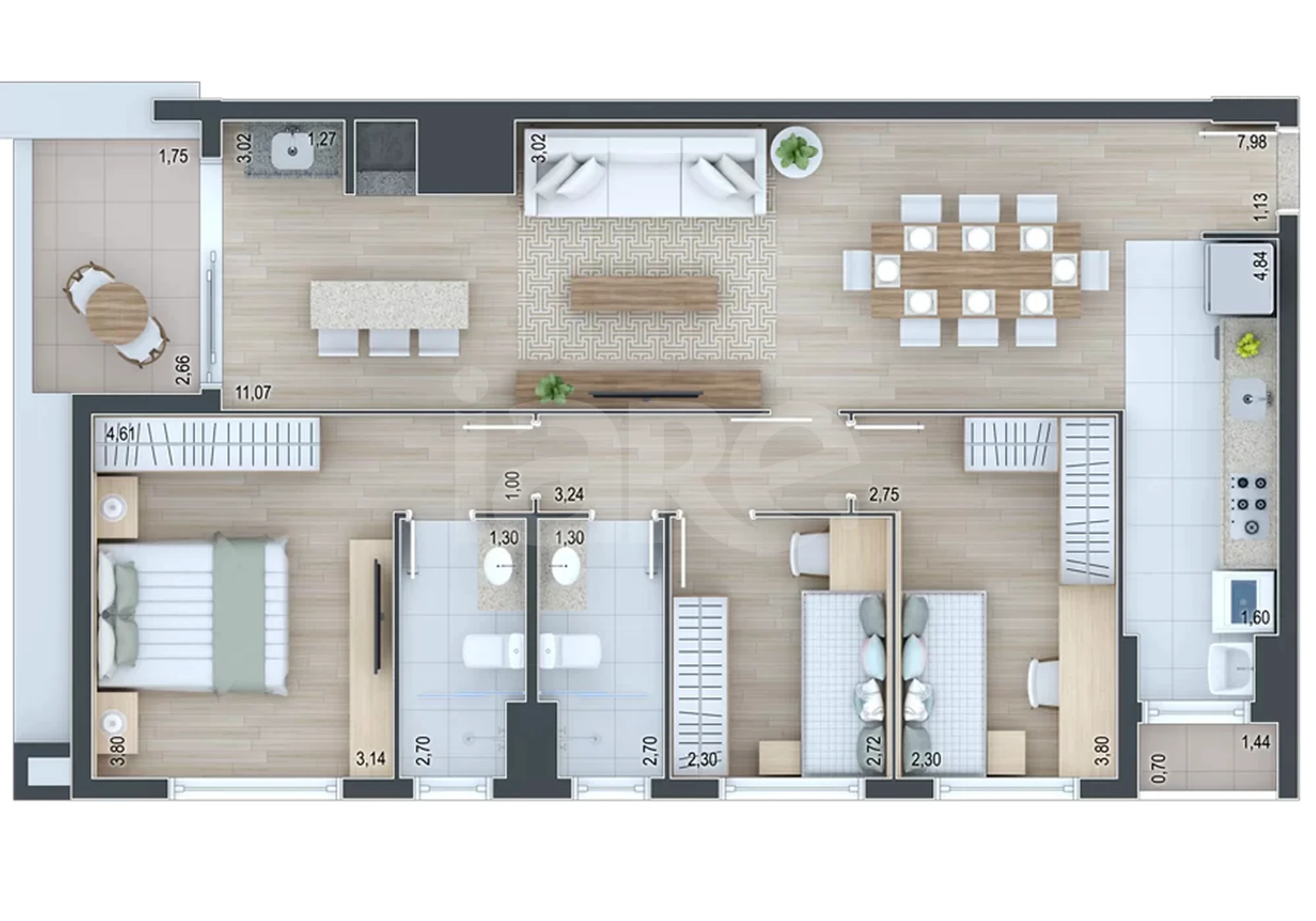 Planta — Garden 99,36 m²