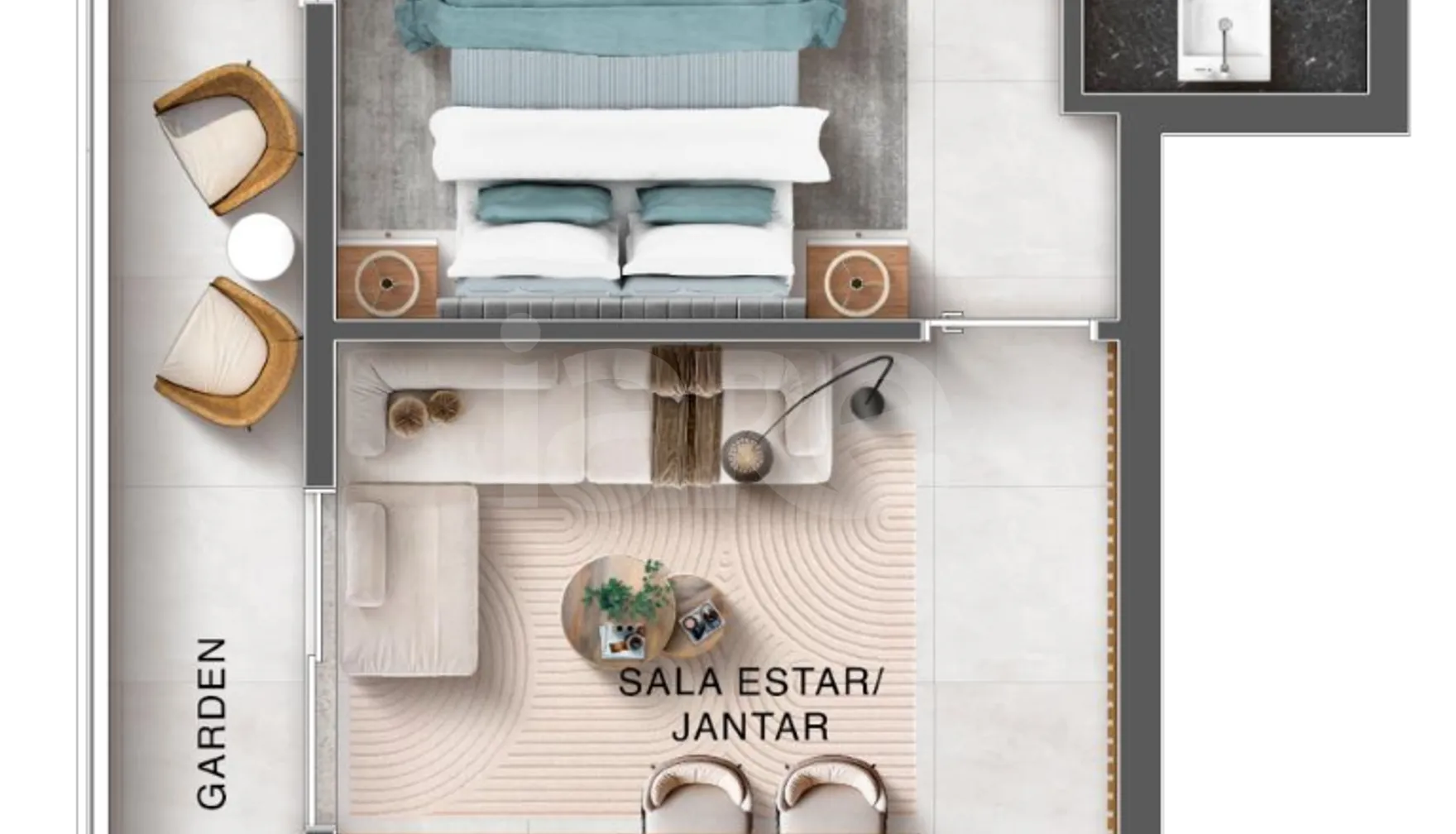 Planta — Apartamento 73,32 m²