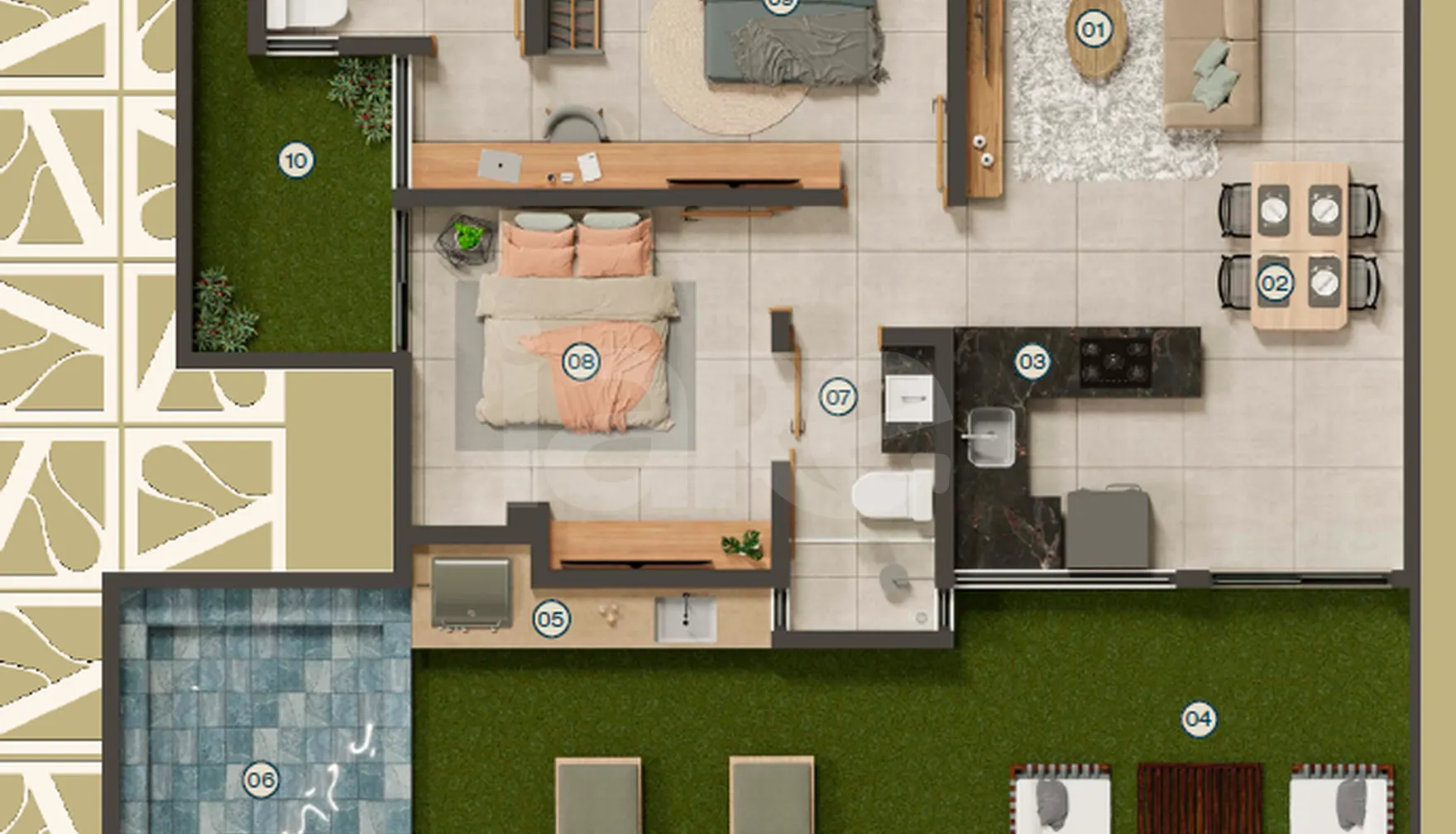 Planta — Garden 90,2 m²