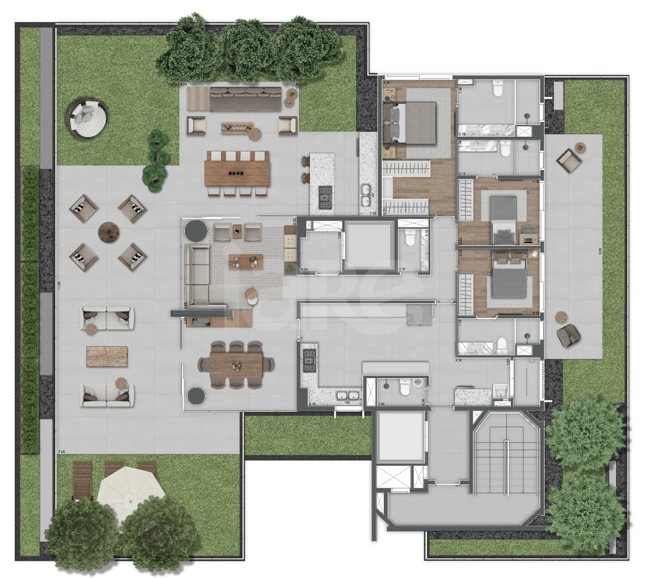 Planta — Garden 412,86 m²
