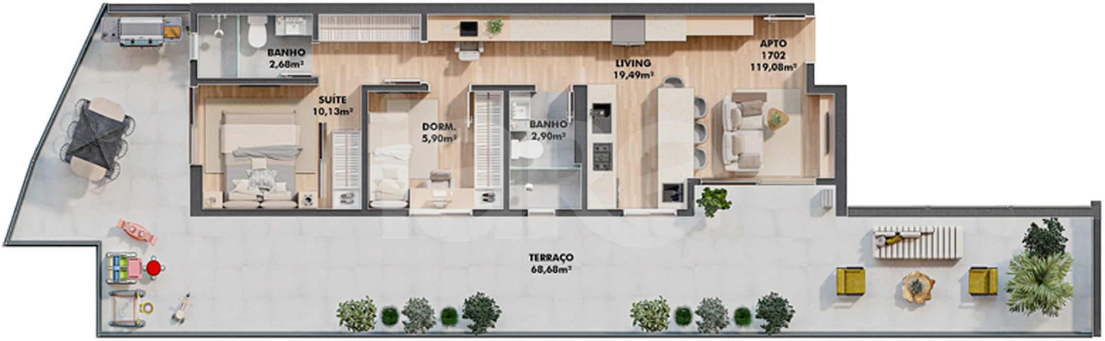 Planta — Garden 119,08 m²