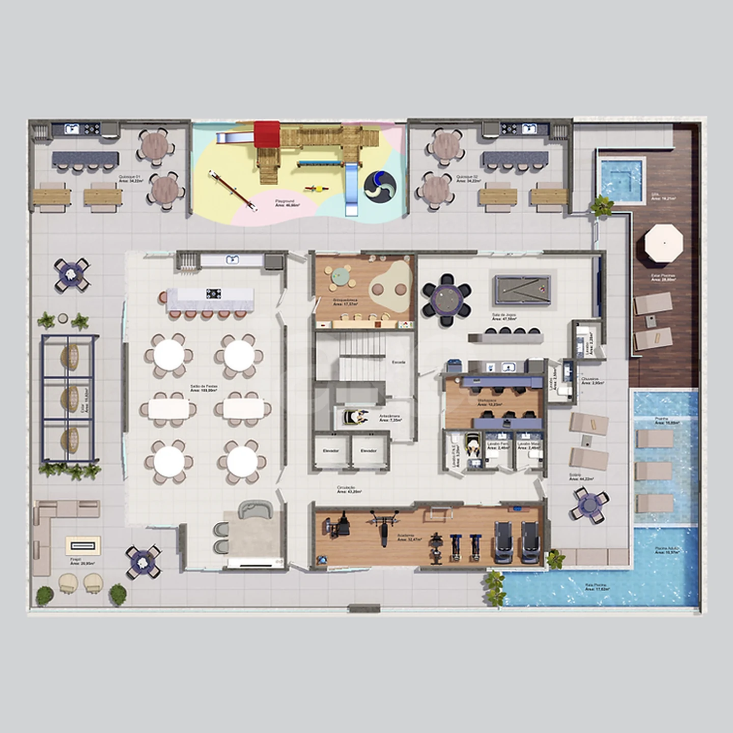 Planta — Pavimento lazer