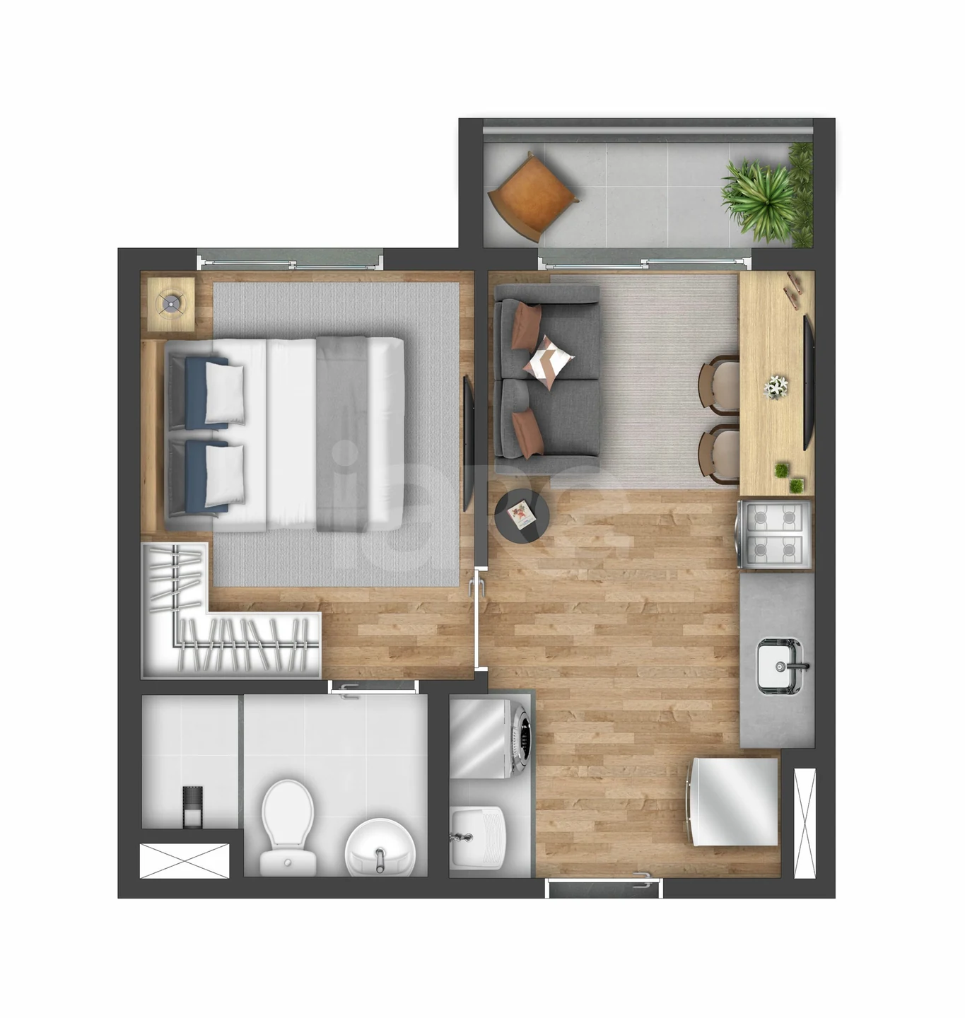 Planta — Apartamento 26,82 m²
