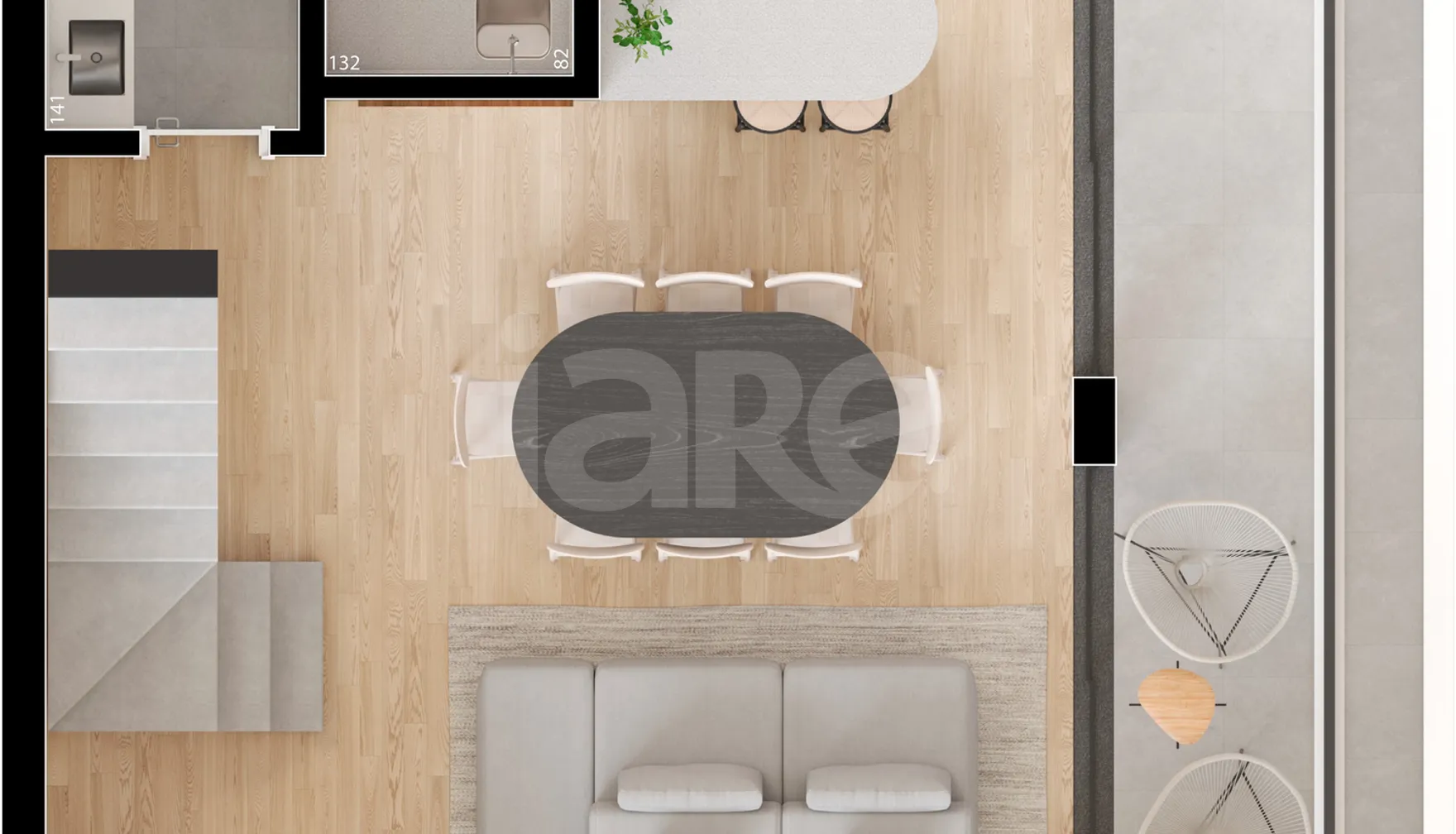 Planta — Cobertura Duplex 123,61 m²