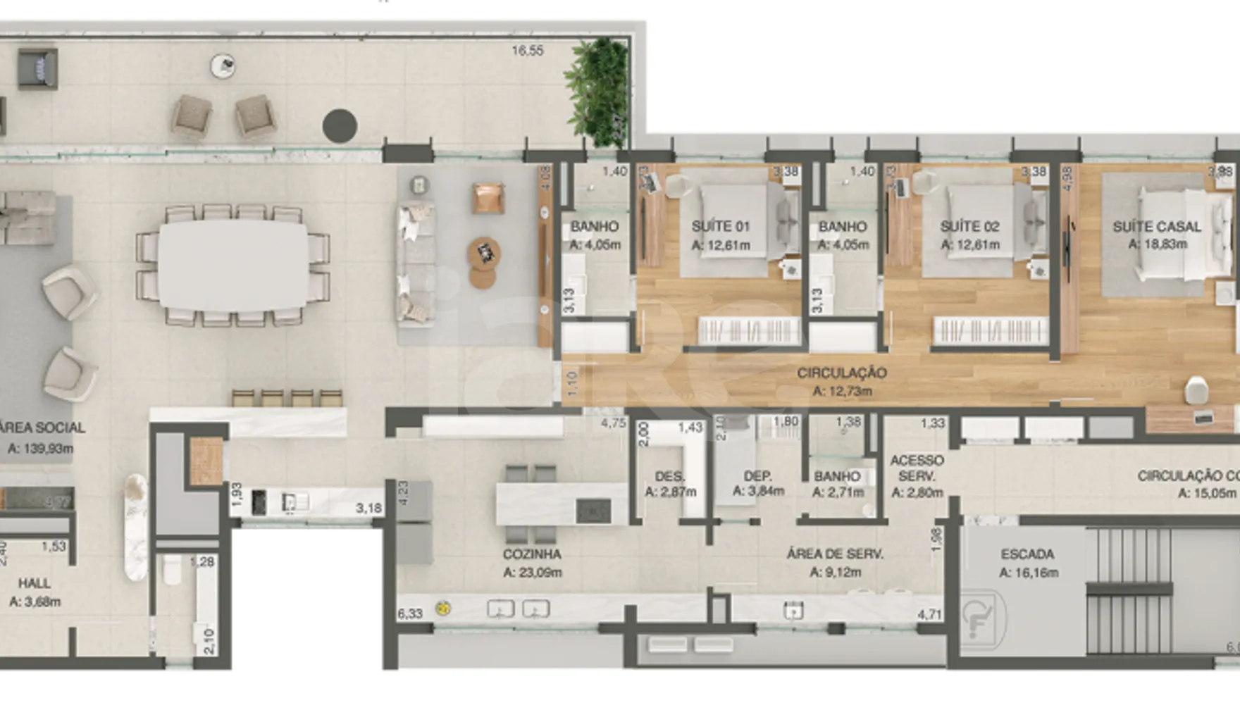 Planta — Apartamento 314,55 m²