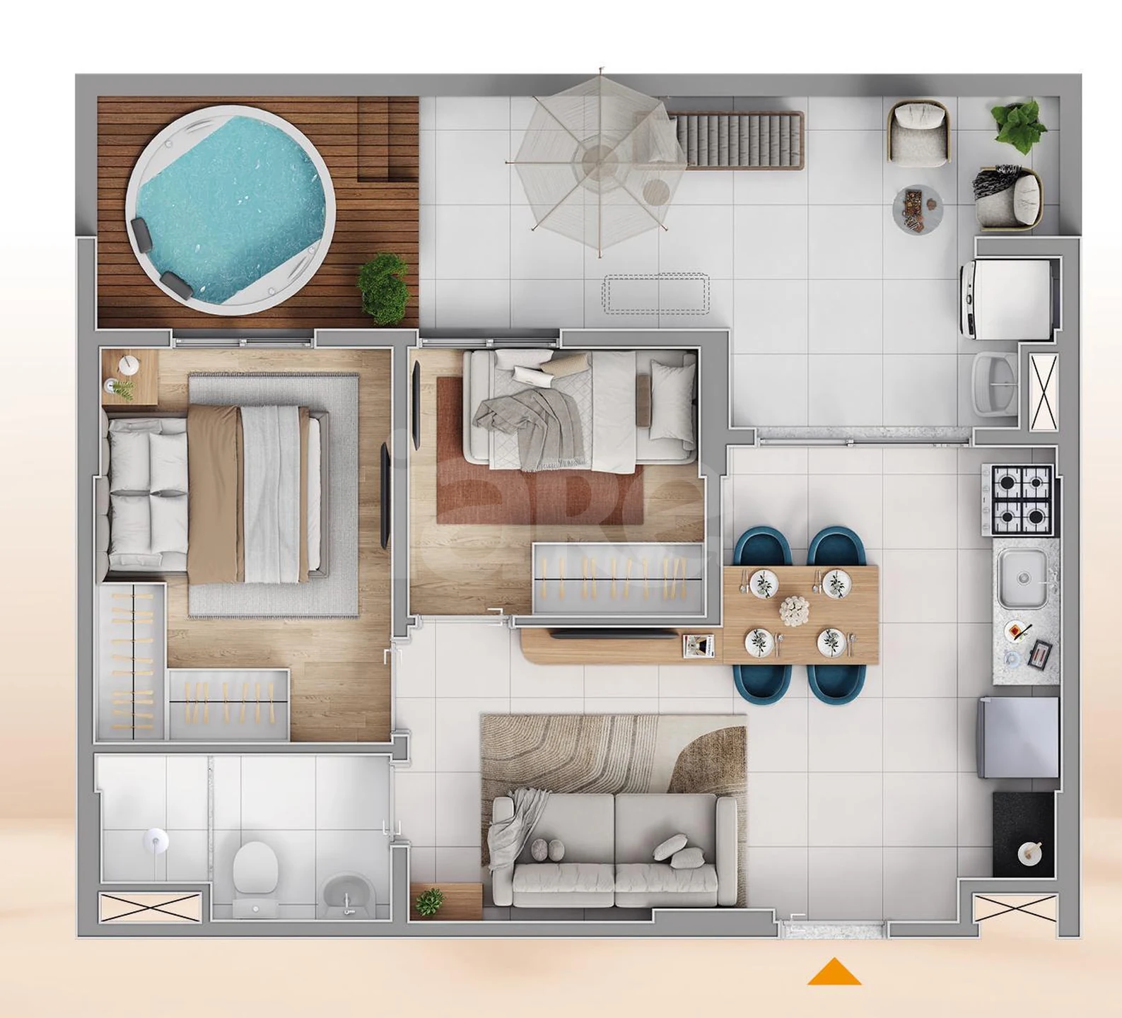Planta — Garden 56,48 m²