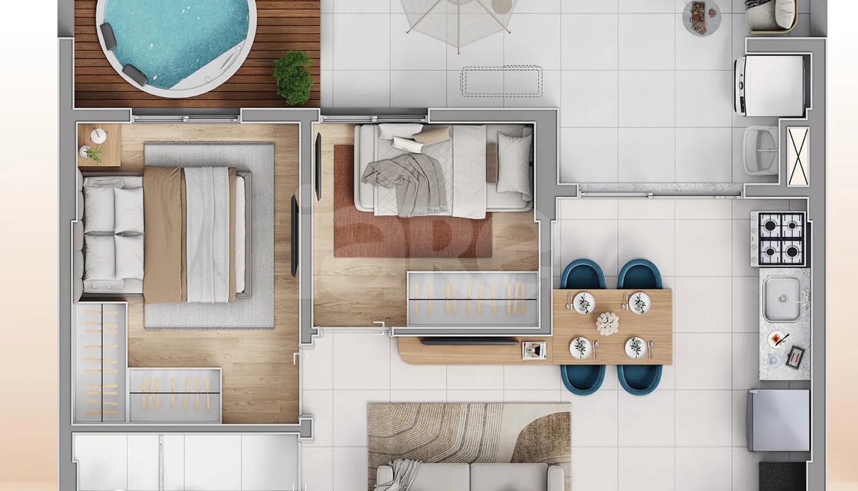 Planta — Garden 56,48 m²