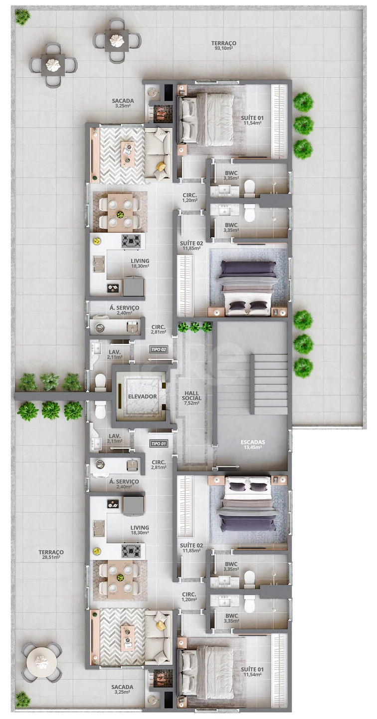 Planta — Pavimento 1
