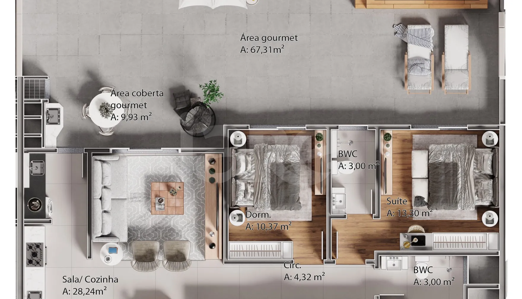 Planta — Garden 172,54 m²