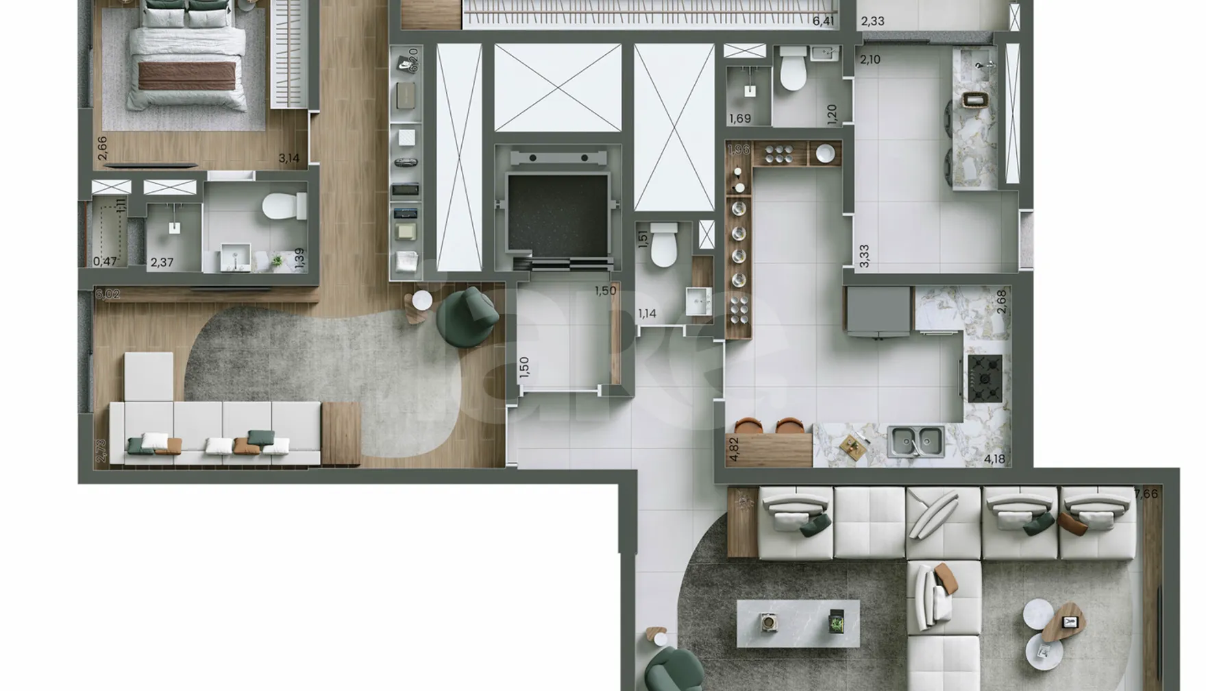 Planta — Apartamento 208,25 m²