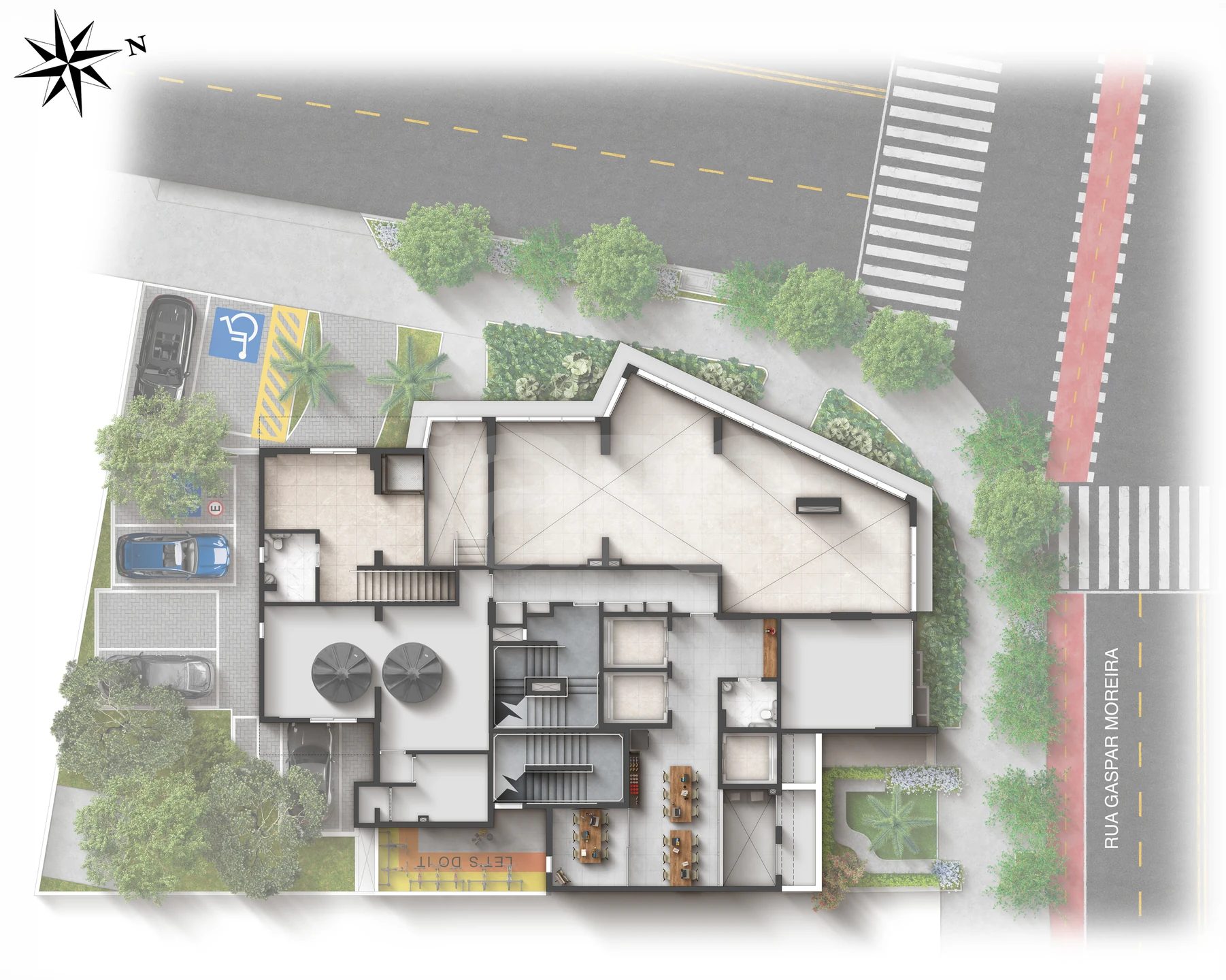 Planta — Implantação 1º pavimento