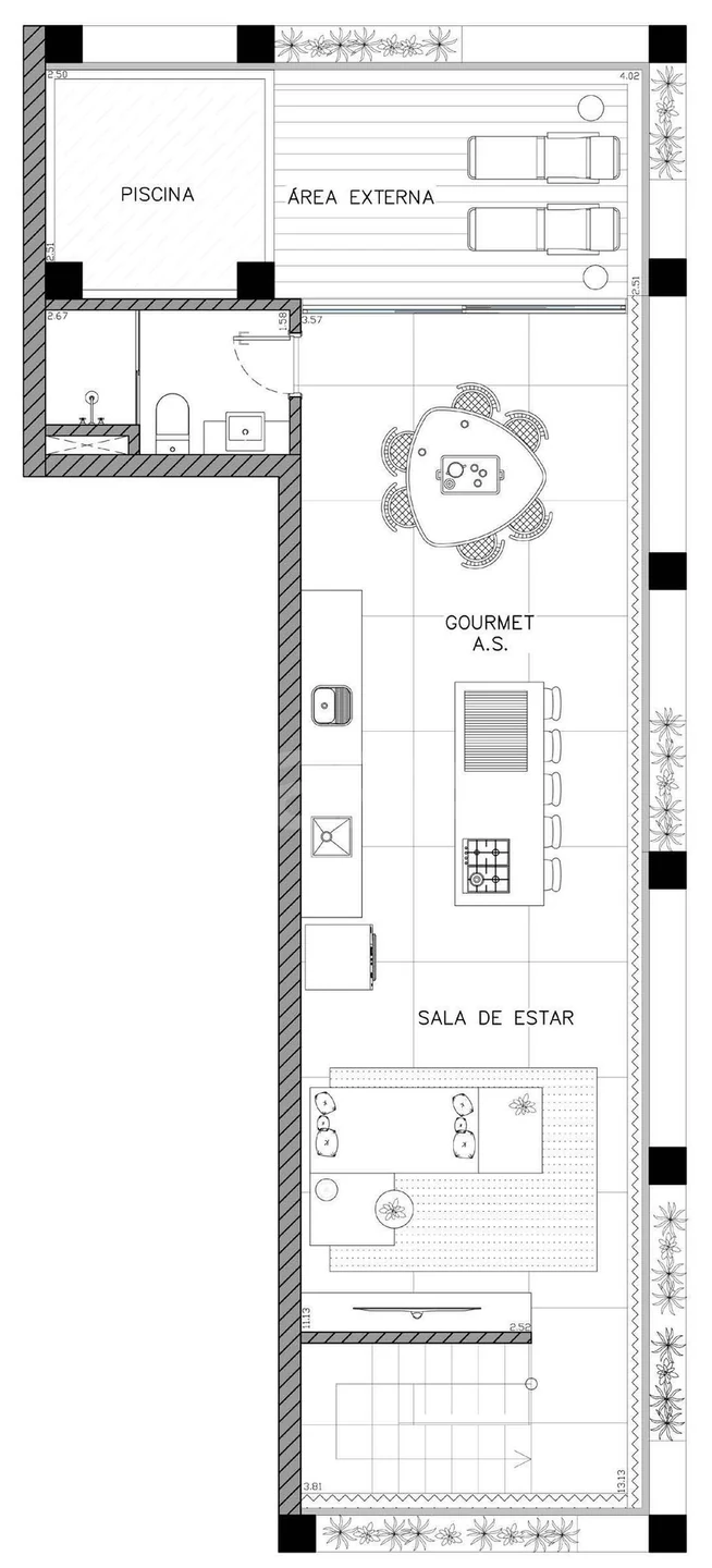 Planta — Cobertura Duplex 137,66 m²