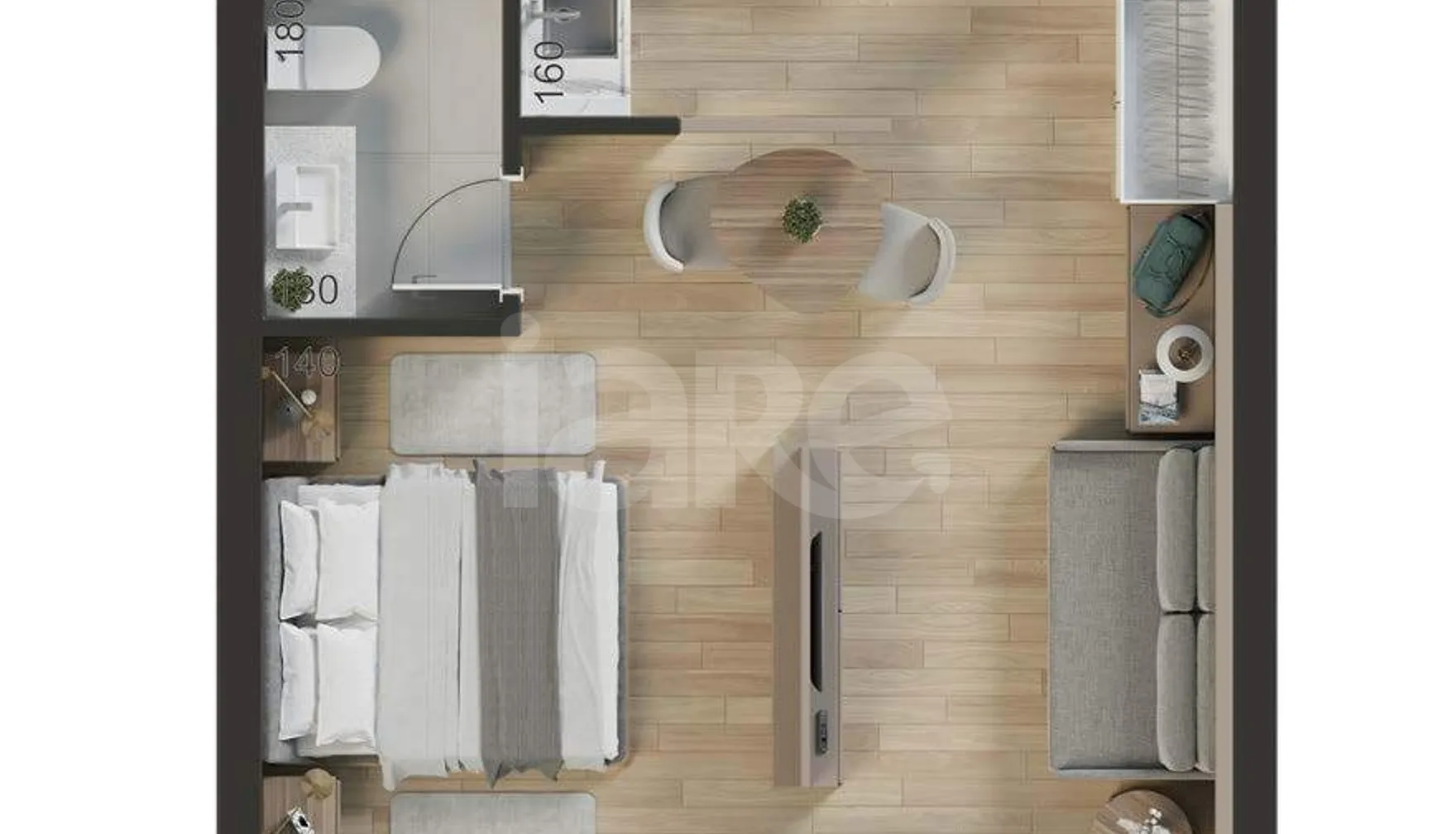 Planta — Apartamento 46,64 m²