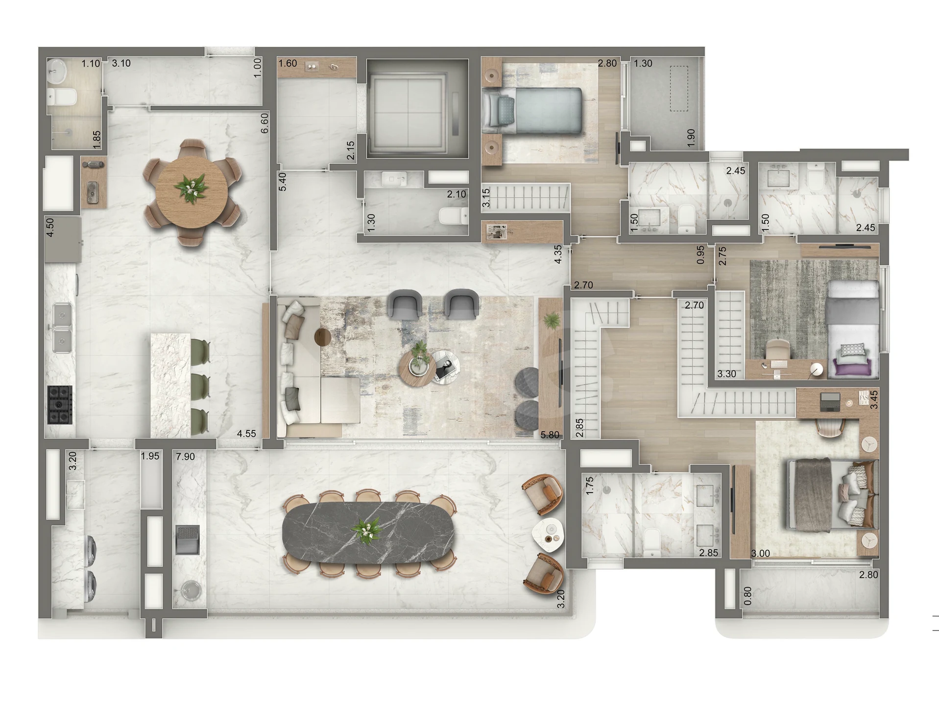 Planta — Garden 185,5 m²
