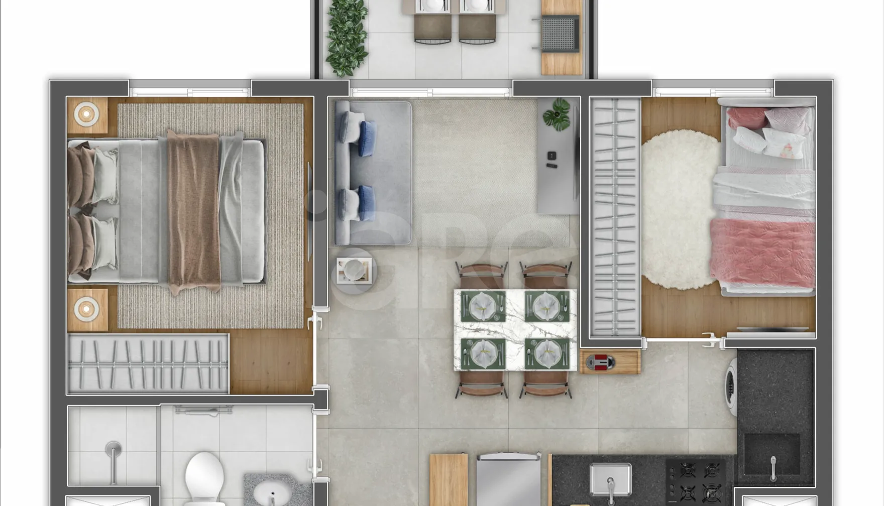 Planta — Apartamento 36,13 m²