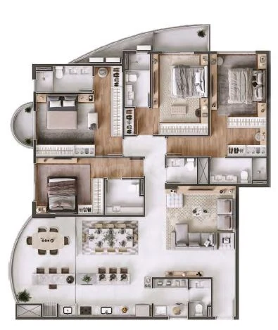 Planta — Apartamento 180,33 m²