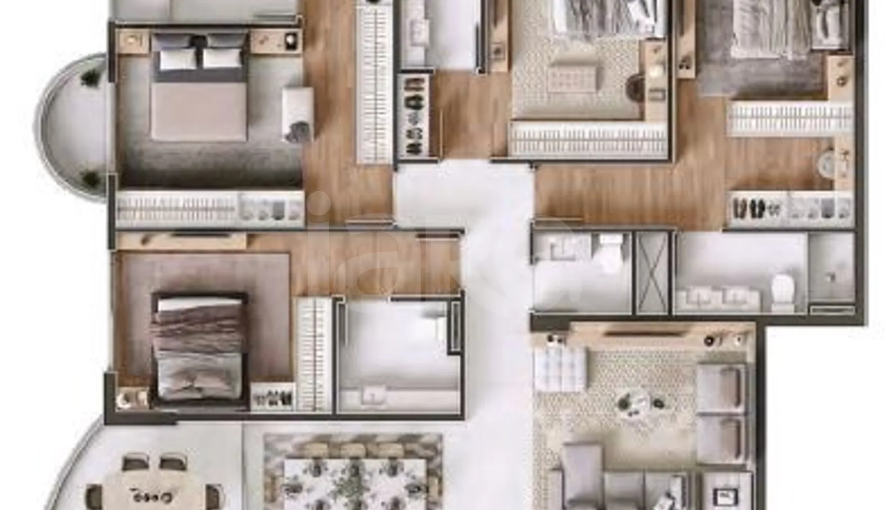 Planta — Apartamento 180,33 m²