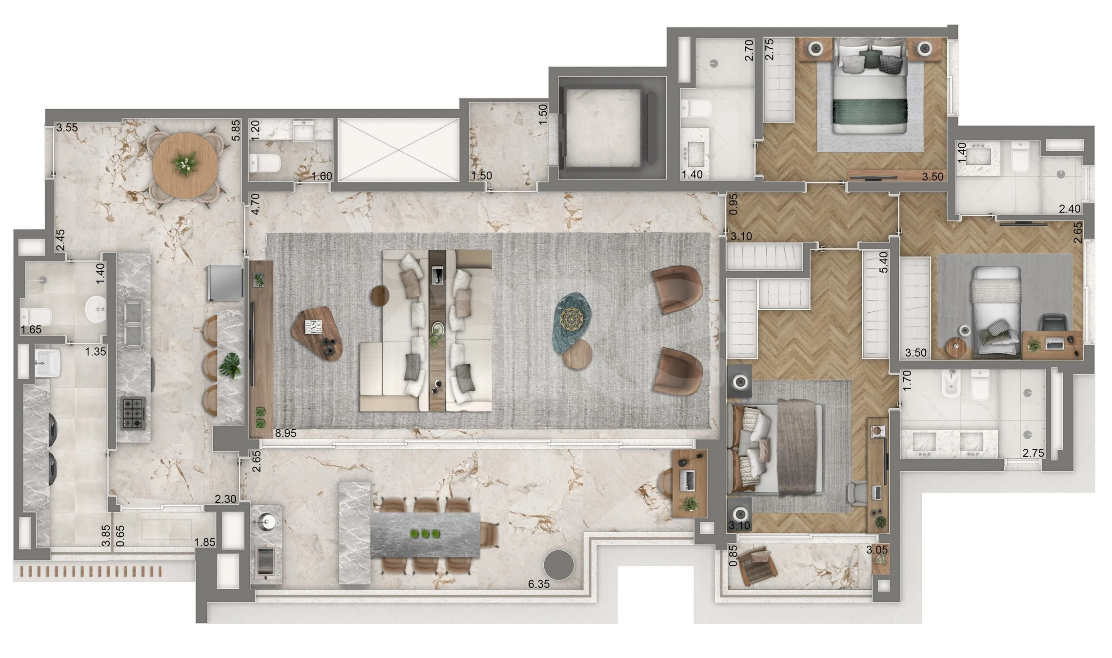 Planta — Garden 182 m²