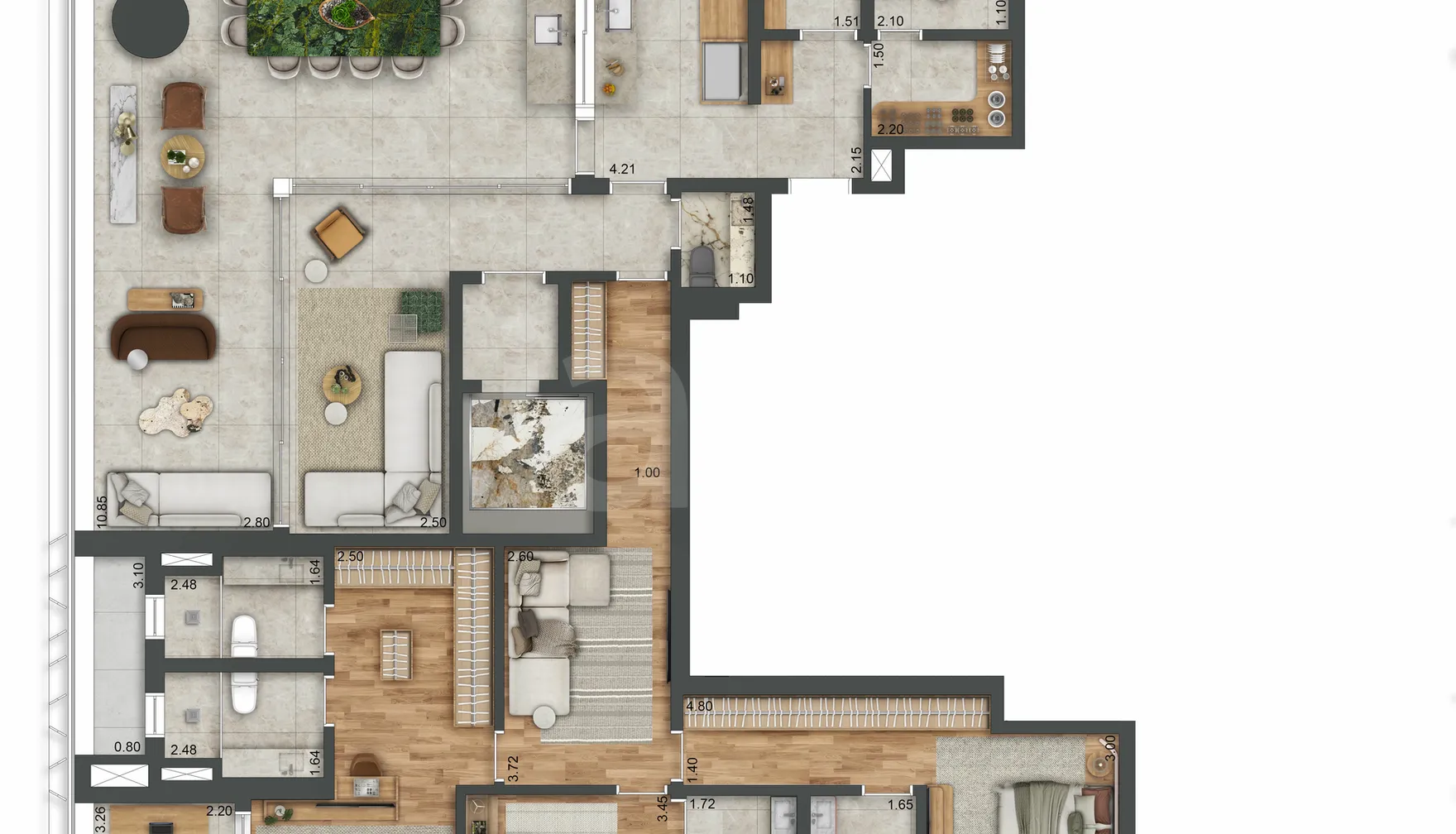 Planta — Apartamento 263,64 m²