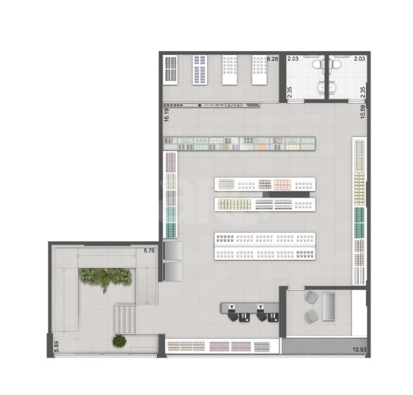 Planta — Loja 224,25 m²