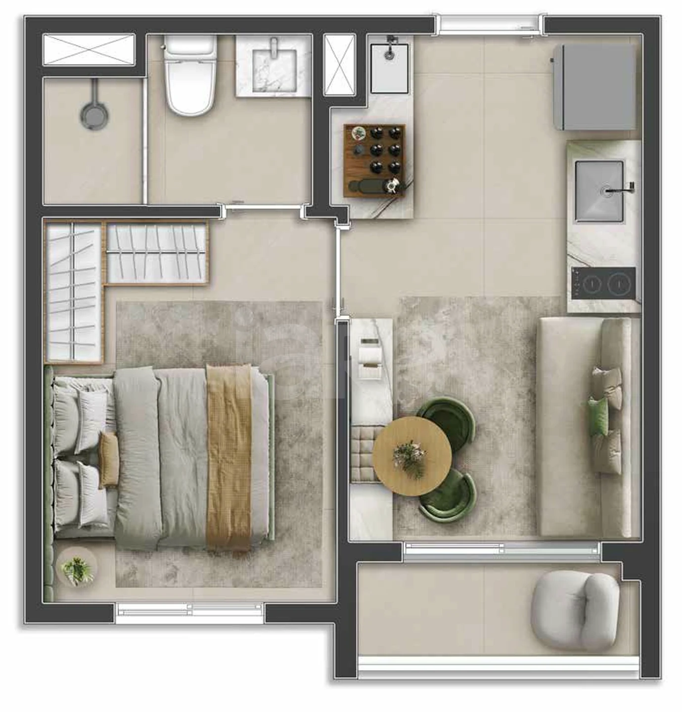 Planta — Garden 34,38 m²