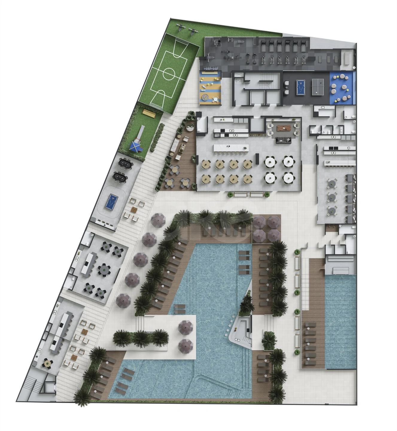 Planta — Pavimento lazer