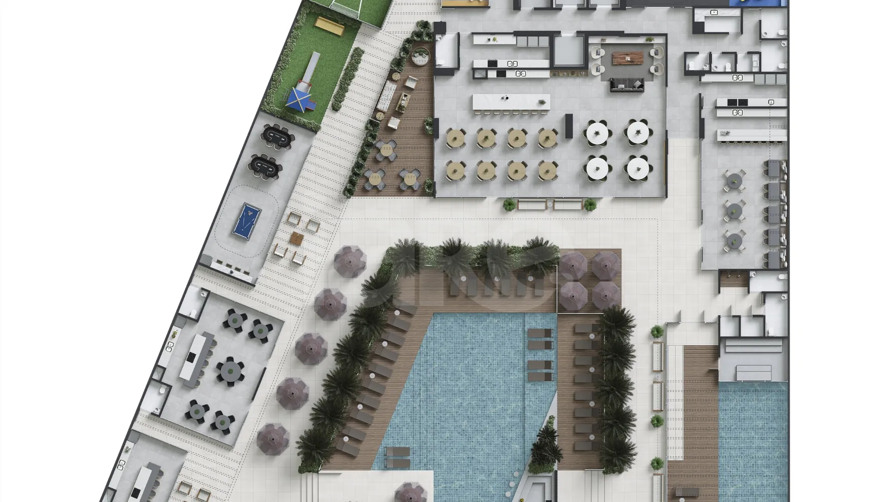 Planta — Pavimento lazer