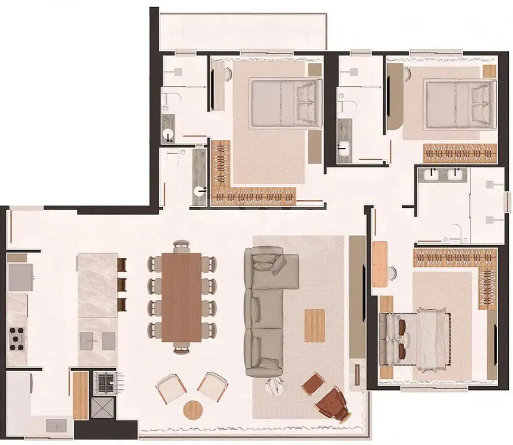 Planta — Apartamento 150,45 m²