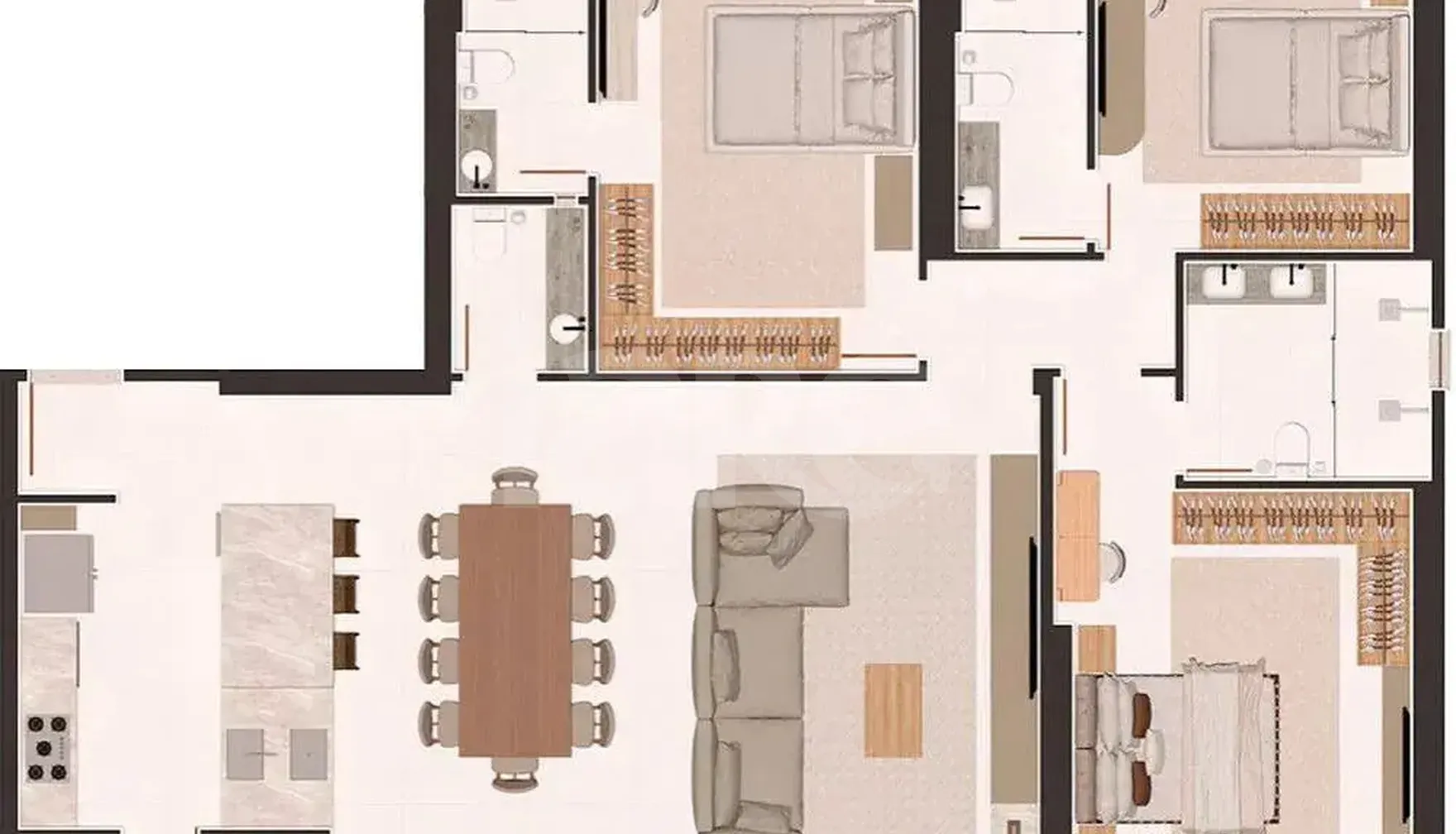 Planta — Apartamento 150,45 m²