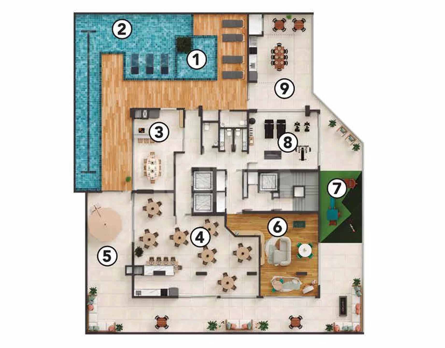 Planta — Pavimento lazer
