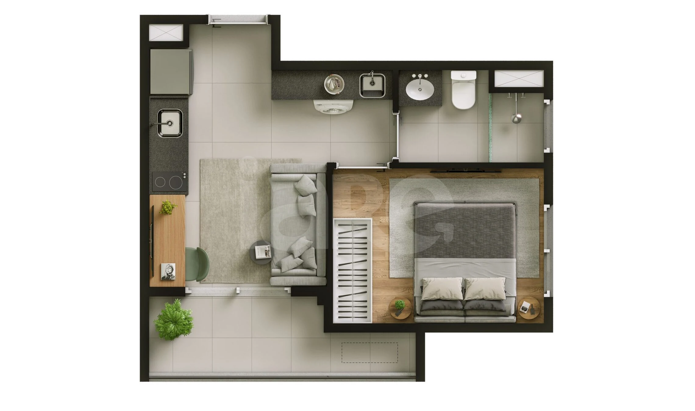 Planta — Garden 37,62 m²