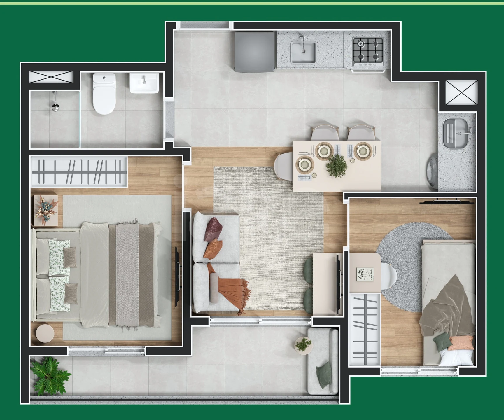 Planta — Apartamento 40,3 m²
