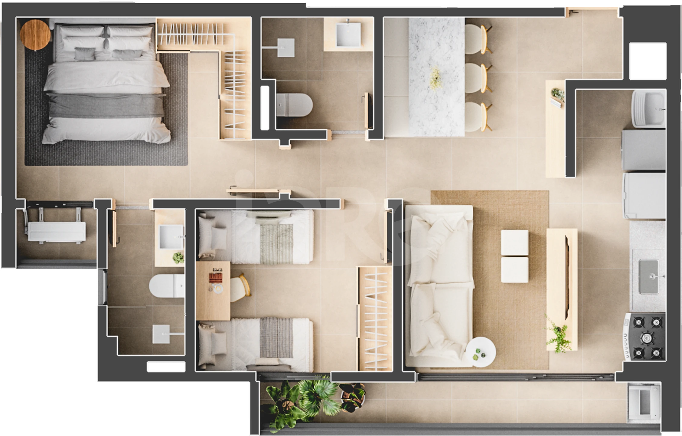 Planta — Garden 66,54 m²