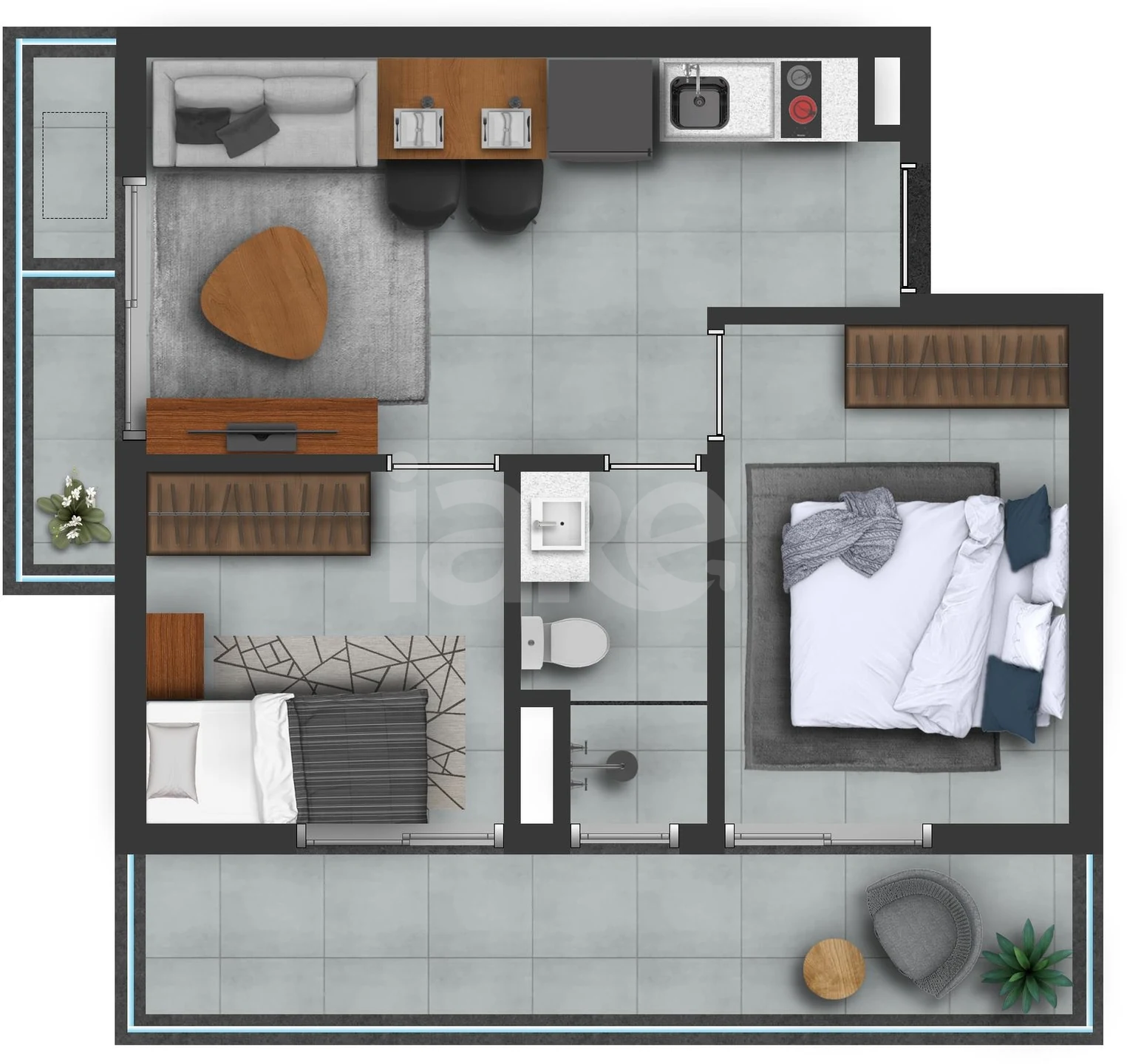 Planta — Apartamento 50,34 m²